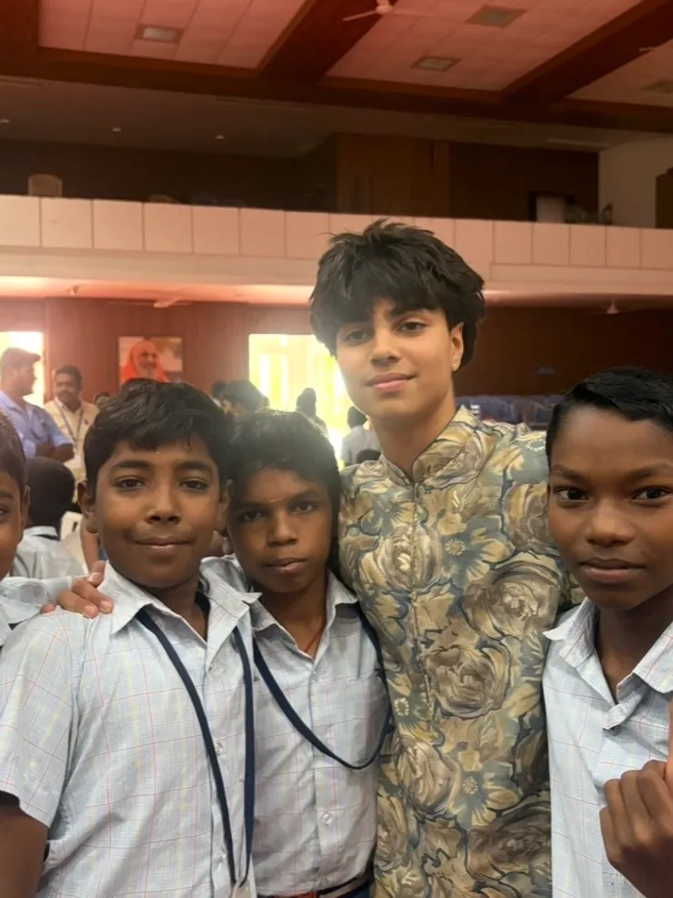 With students supported through the AIM for Seva partnership in Manjakkuddi